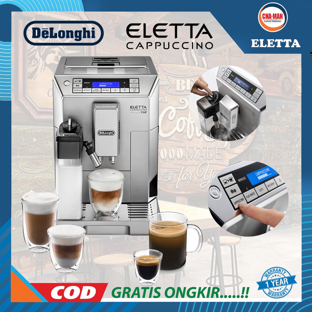 Delonghi Eletta Automatic Coffee Machine ECAM45.760.W White Mesin Kopi