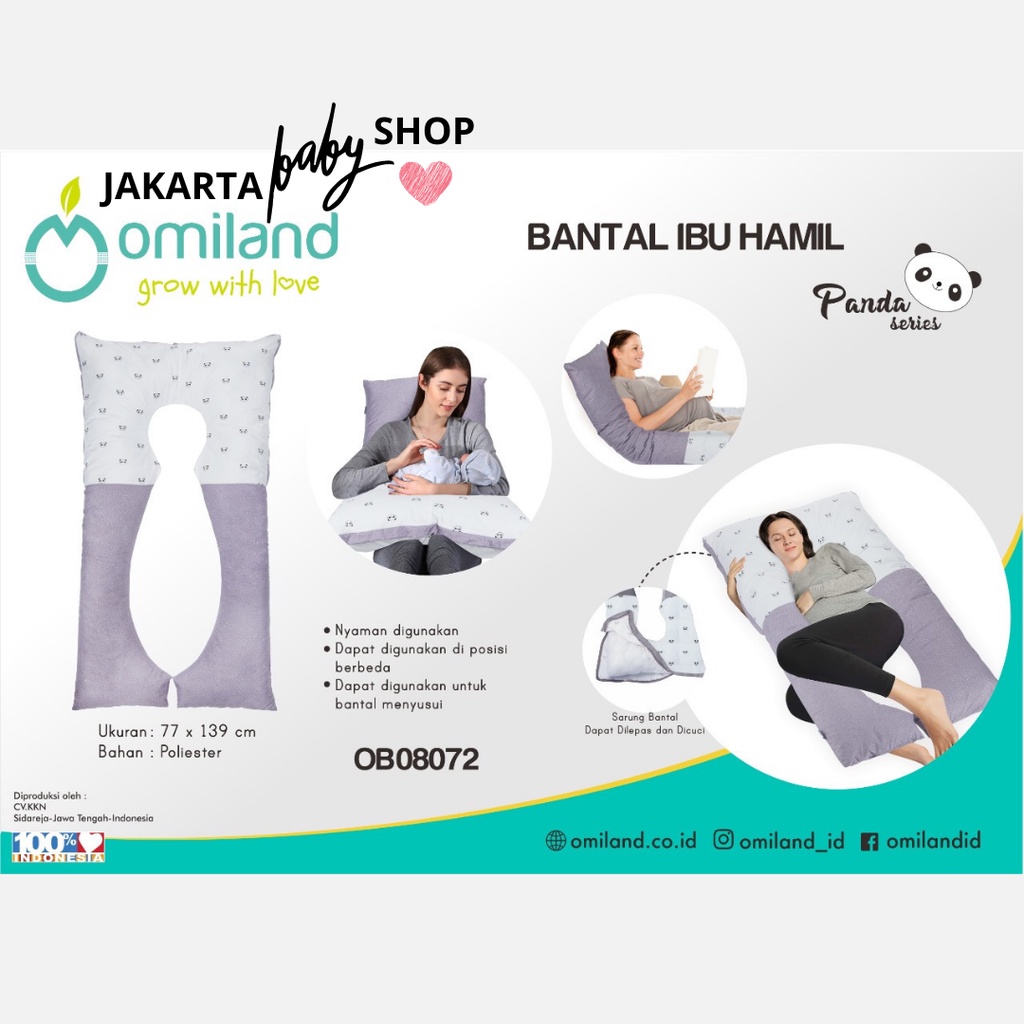 OMILAND MATERNITY PILLOW BANTAL IBU HAMIL FEATHER OMILAND OBB1631/ IBU HAMIL PANDA OMILAND OB08072/ IBU HAMIL ALPACA OMILAND OB082