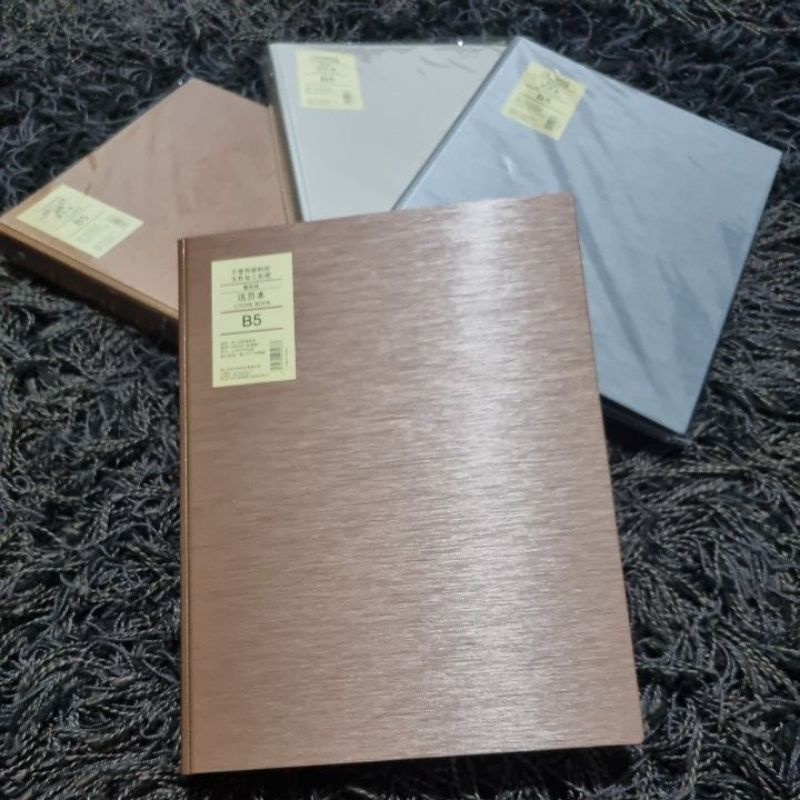 BINDER B5 MOTIF KAYU POLOS