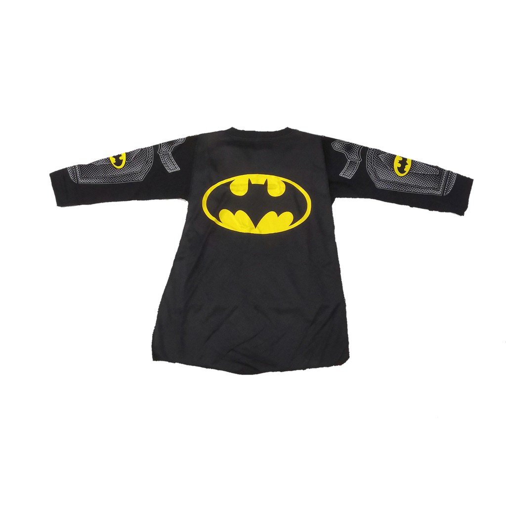 Kostum Batman II Anak Setelan Panjang Cowok Baju Karakter Superhero Topeng Sayap