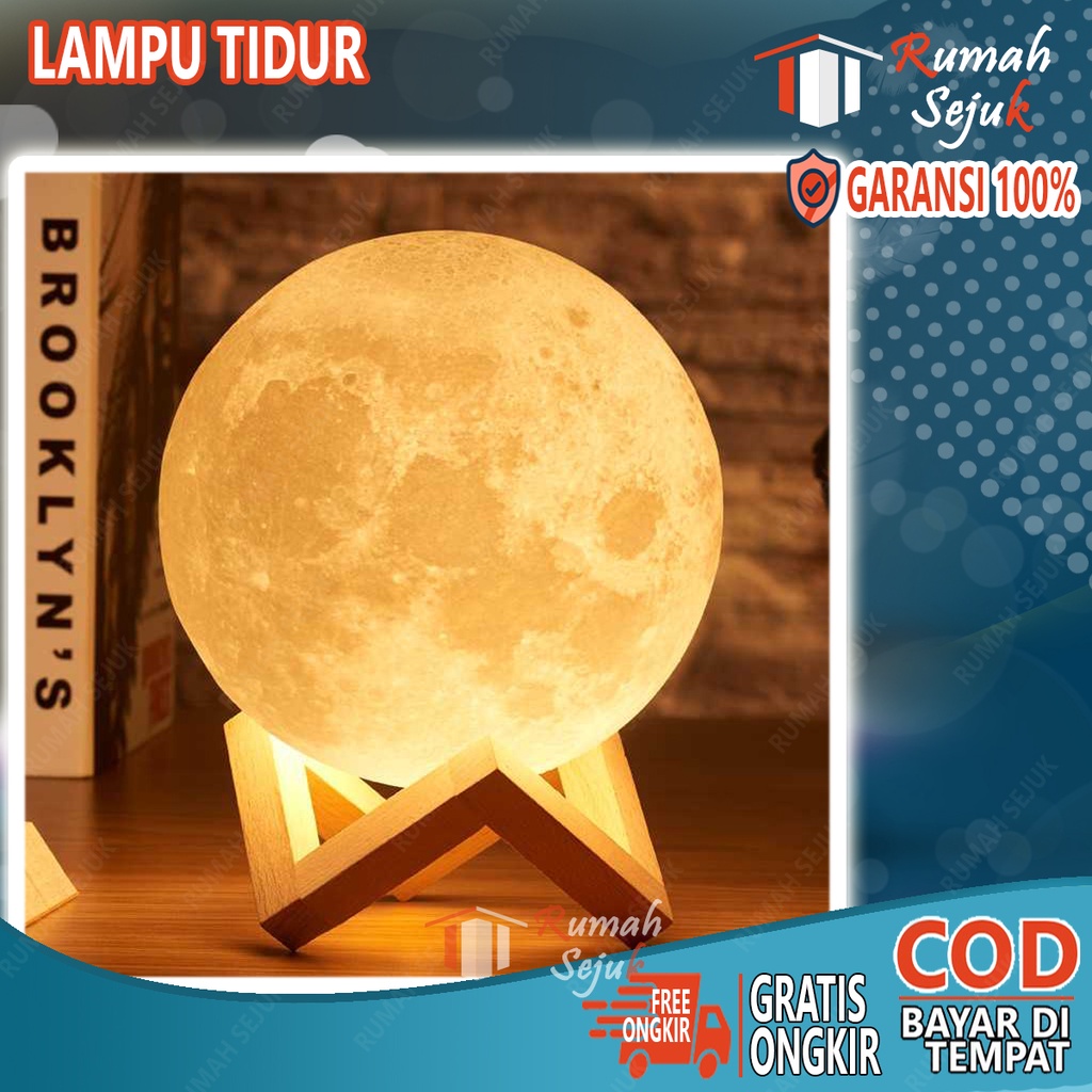 RS - Lampu Tidur LED Hias Kamar Ruang Meja Dekorasi Bulan estetik Unik Lucu imut Anak RS-30911