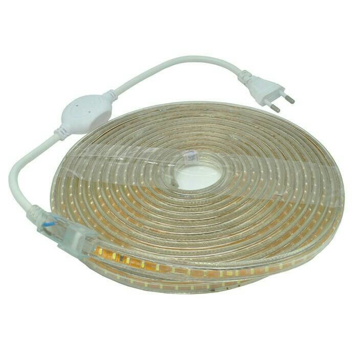 10M LAMPU LED STRIP WARM WHITE SEMU KUNING + ADAPTOR LANGSUNG COLOK LED SELANG INDOR DAN OUTDOR 220V