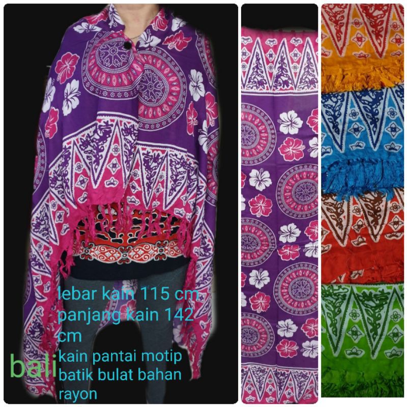 Tokoabelgrosir KAIN PANTAI BALI motif batik bahan rayon