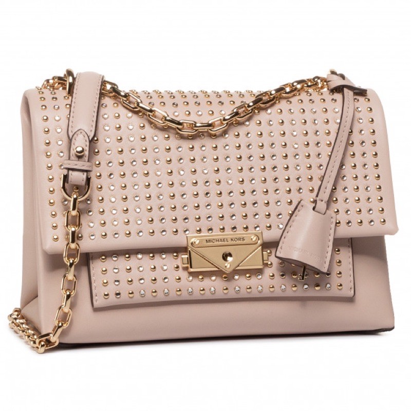 MICHAEL KORS MK Cece Medium chain soft pink Leather Crossbody Bag