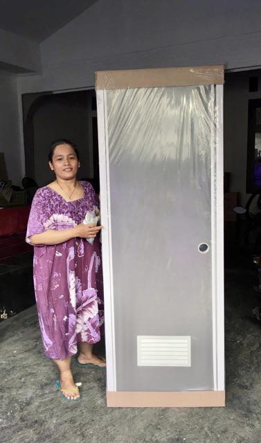 Pintu Kamar Mandi Pvc Plastik Hijau Putih Kuning Biru Pink Urat Kayu