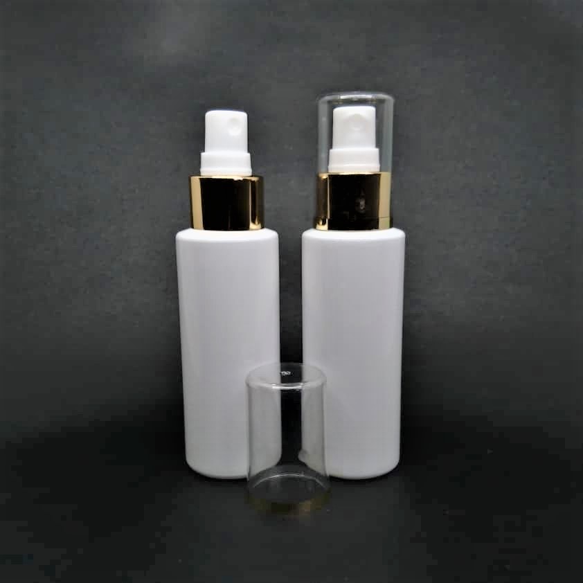 BOTOL RF 100ML PUTIH SPRAY GOLD SPRAY SILVER FULLCAP / BOTOL SPRAY GOLD 100ML RF PUTIH BOTOL KOSMETIK