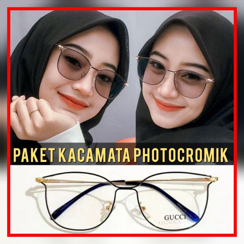 Kacamata wanita + lensa photocromik 2065