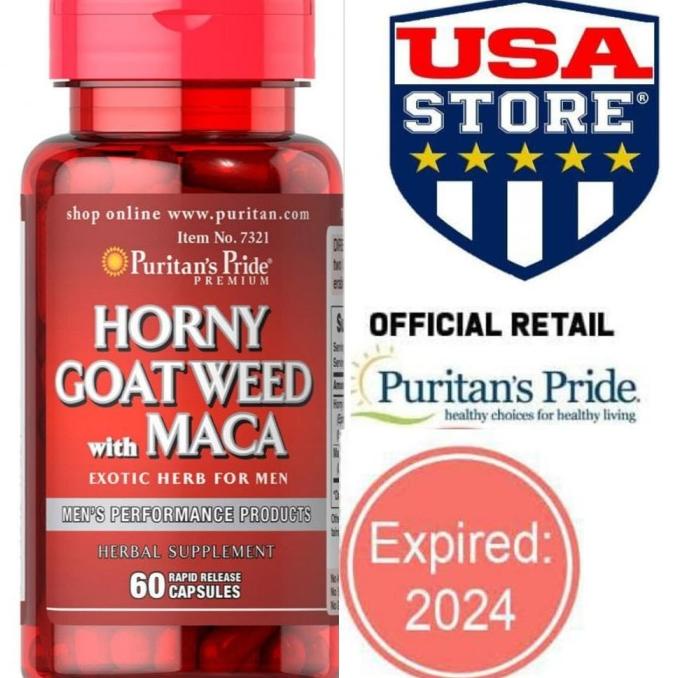 PURITAN HORNY GOAT WEED MACA PURITAN'S PRIDE goatweed