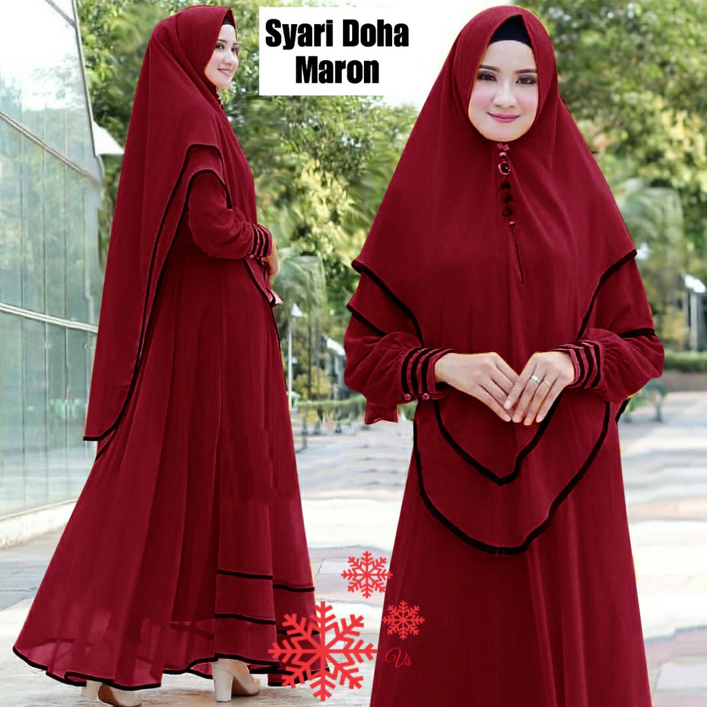 SY DOHA Busana muslim wanita Baju Dress muslim wanita modis
