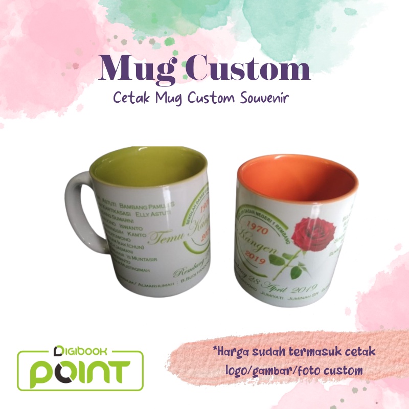 CETAK MUG CUSTOM EKSPRESS SOUVENIR PROMOSI - Dus + buble