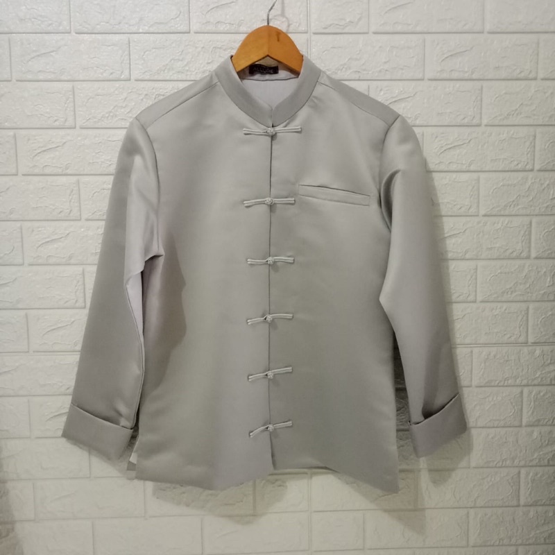 Changsan Pria Premium Cheongsam Pria Kemeja