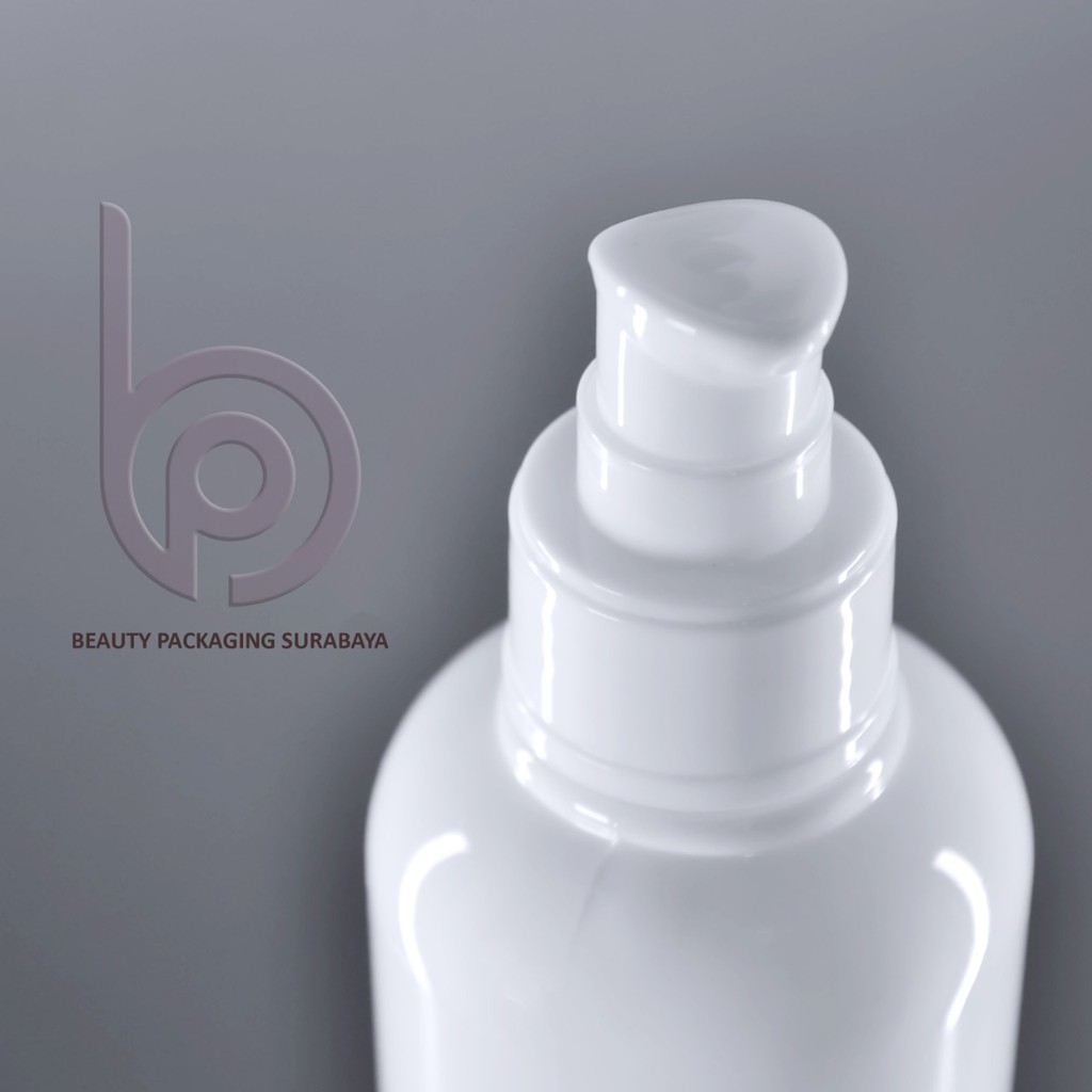 Botol Plastik PET 250ml BR Putih Tutup Pump Treatment FC Putih