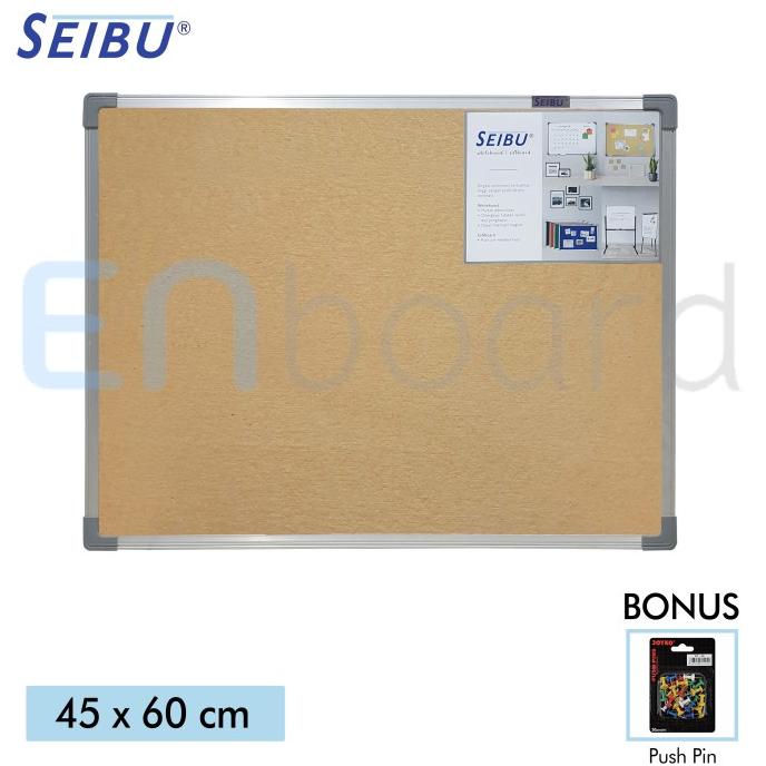 

Softboard Cork Pin Board / Papan Mading Gantung Seibu 45 x 60 cm