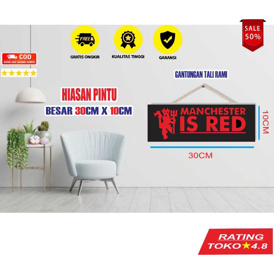 Hiasan Dinding Dekorasi Pajangan Dinding Kayu Manchester United Walldecor Keren