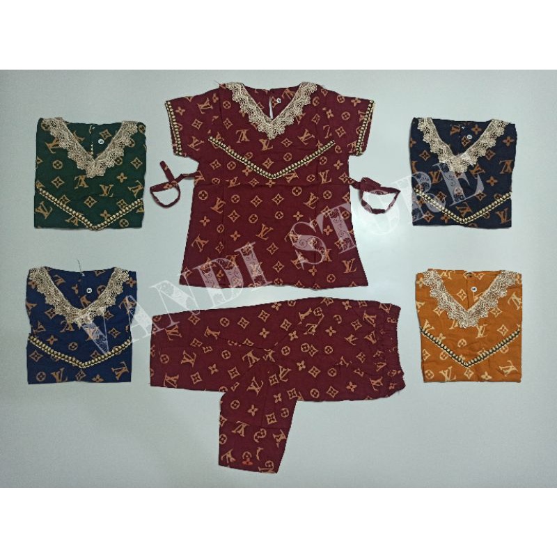 SETELAN ANAK SIZE M MOTIF LV