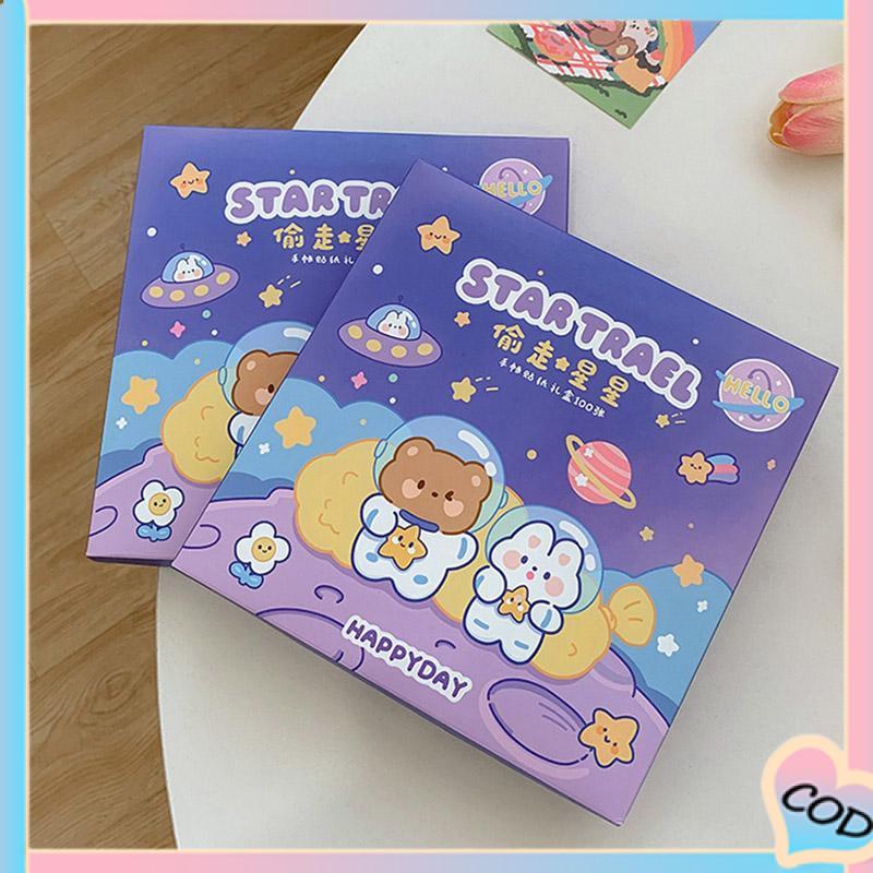 COD❤️ Kartun Tahan Air Tanpa Jejak Buku Pegangan Stiker Dekorasi Pola Kecil DIY Stiker Ponsel-A.one