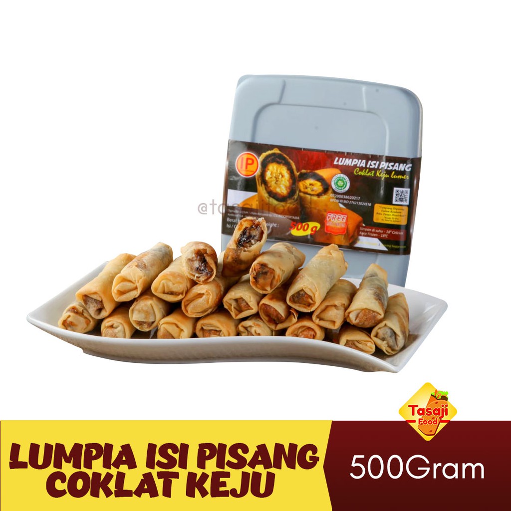 Lumpia Pisang Cokelat Keju Lumer