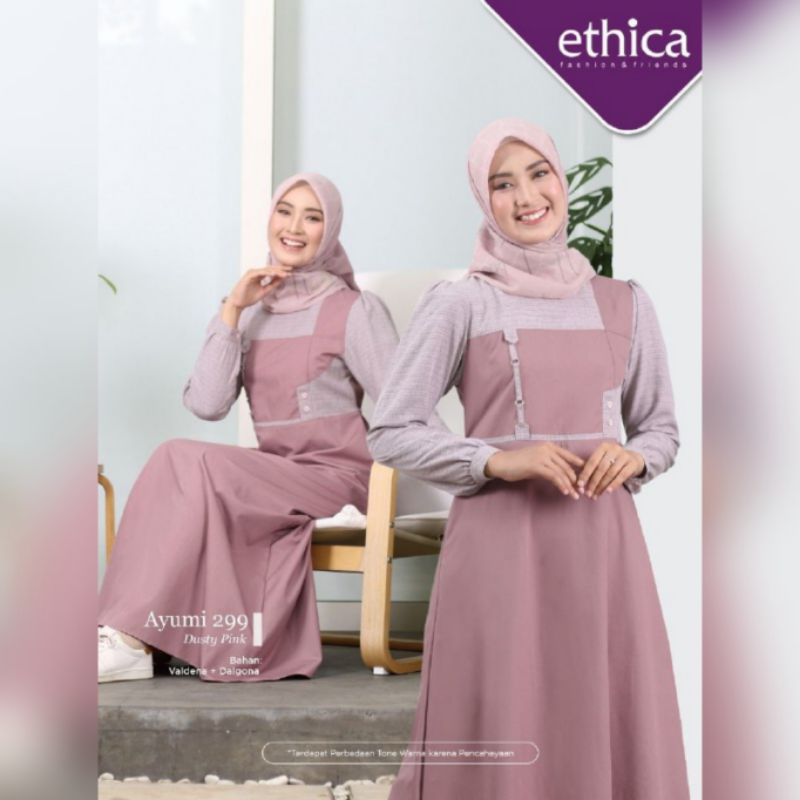 GAMIS TERBARU ETHICA AYUMI 299 DUSTY PINK