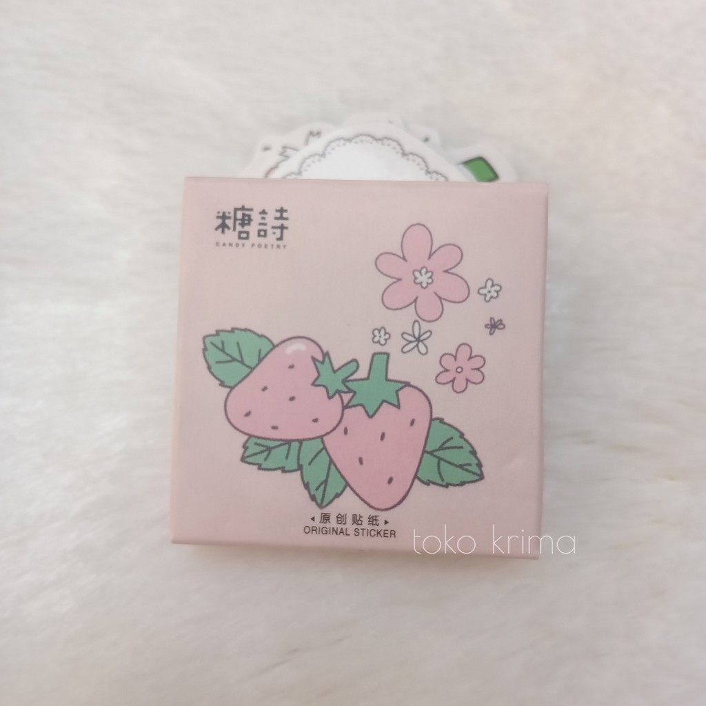 

Set Stiker Sticker Aesthetic Box Mini Isi 45 pcs Tema Pink Candy Poetry Untuk Deco Jurnal Diary