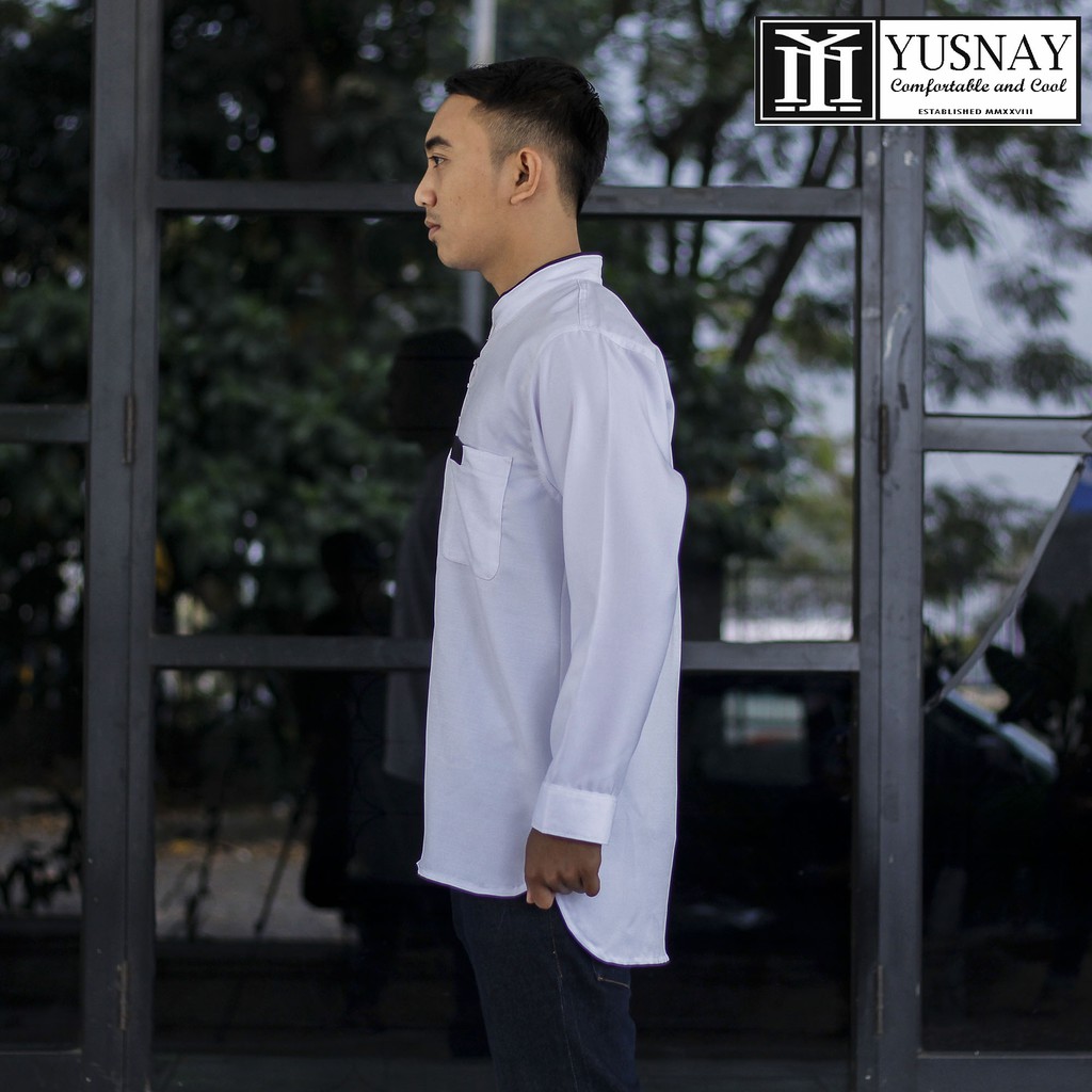 KEMEJA KOKO/ KOKO PUTIH/ KEMEJA PUTIH/ ATASAN MUSLIM/ LENGAN PANJANG/  YUSNAY FASHION/ MURAH