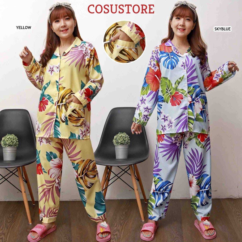 BAJU TIDUR WANITA/PIYAMA WANITA MOTIF KATUN DAILYSET PIYAMA WANITA MURAH