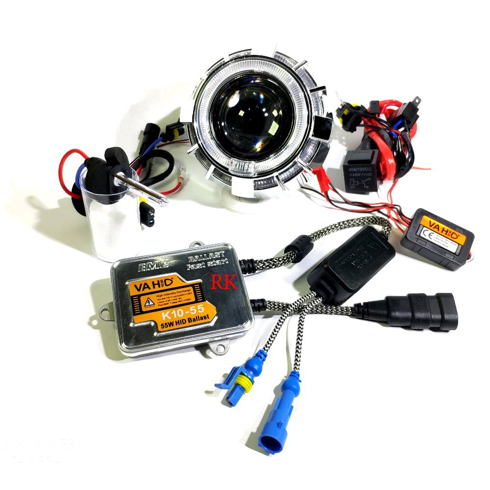 TERLARIS PROJECTOR HID BALLAST 55 WATT FASTBRIGHT | PROJIE HID 55W GARANSI | LAMPU ANGEL EYES MOT