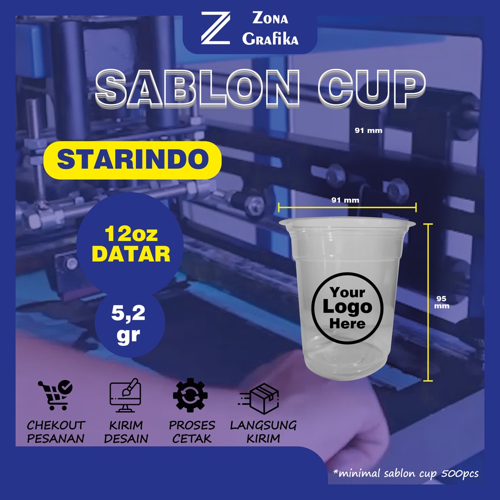 Sablon Cup STARINDO 12 oz