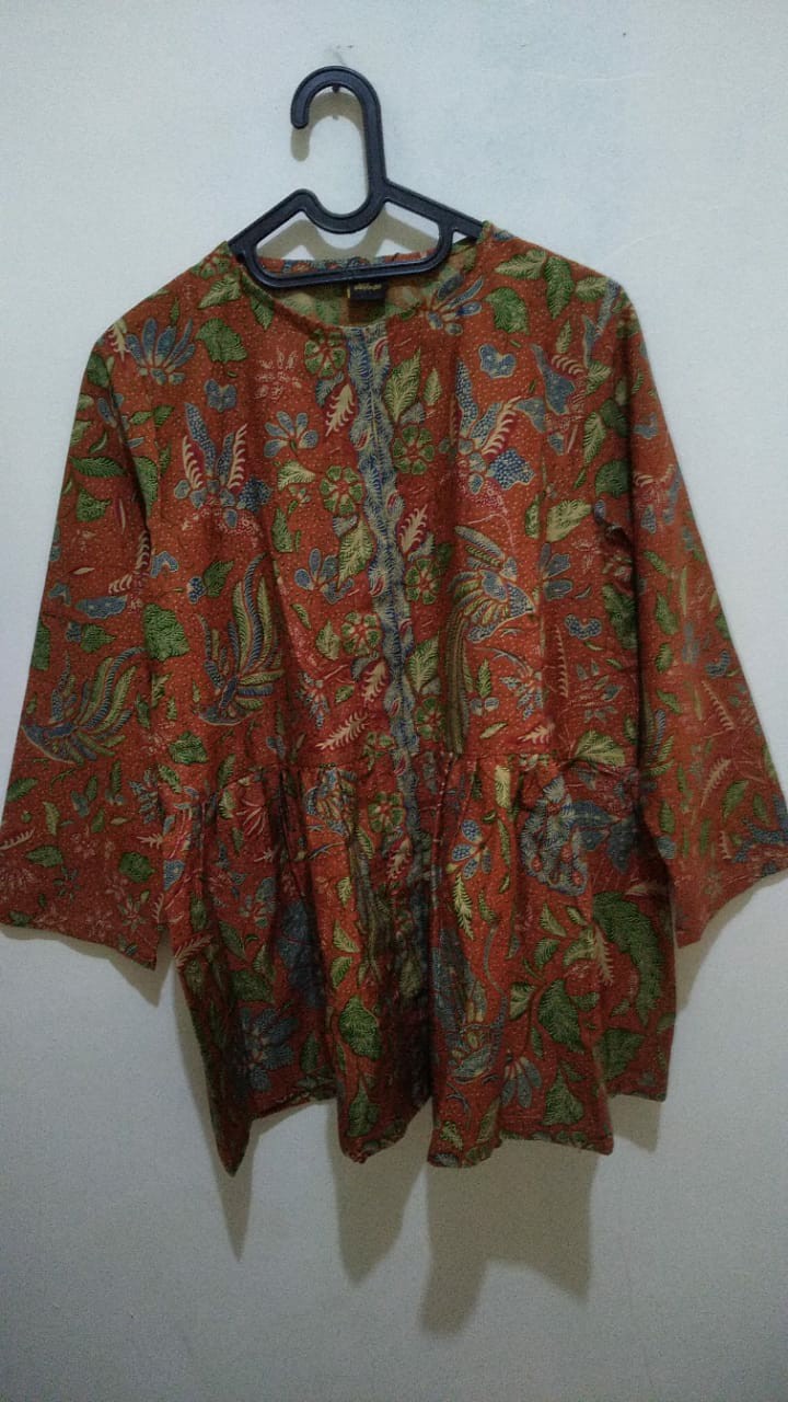 Bluse Batik Kerja Wanita Atasan Batik Wanita Motif 3 Negeri