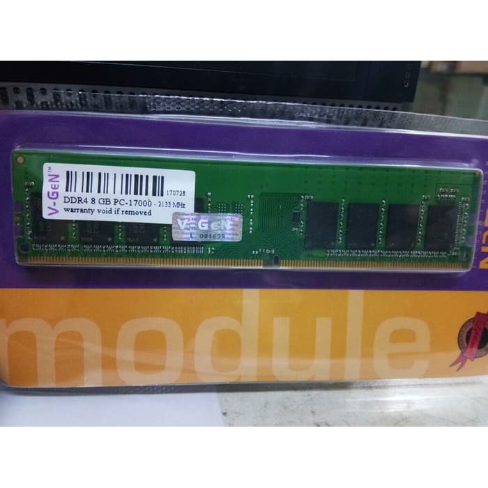 "MEMORY RAM VGEN 8GB DDR4 PC17000/2400mhz GARANSI LIFETIME"