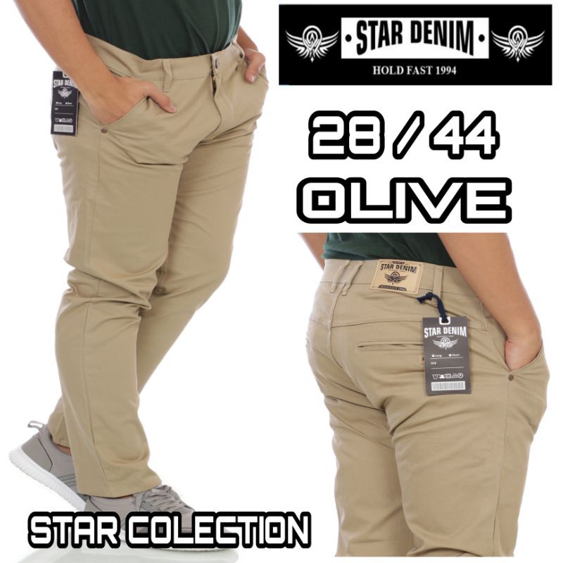 Celana Chino Pria / Cino Super Jumbo Big Size Star Denim Terbaru 28-44