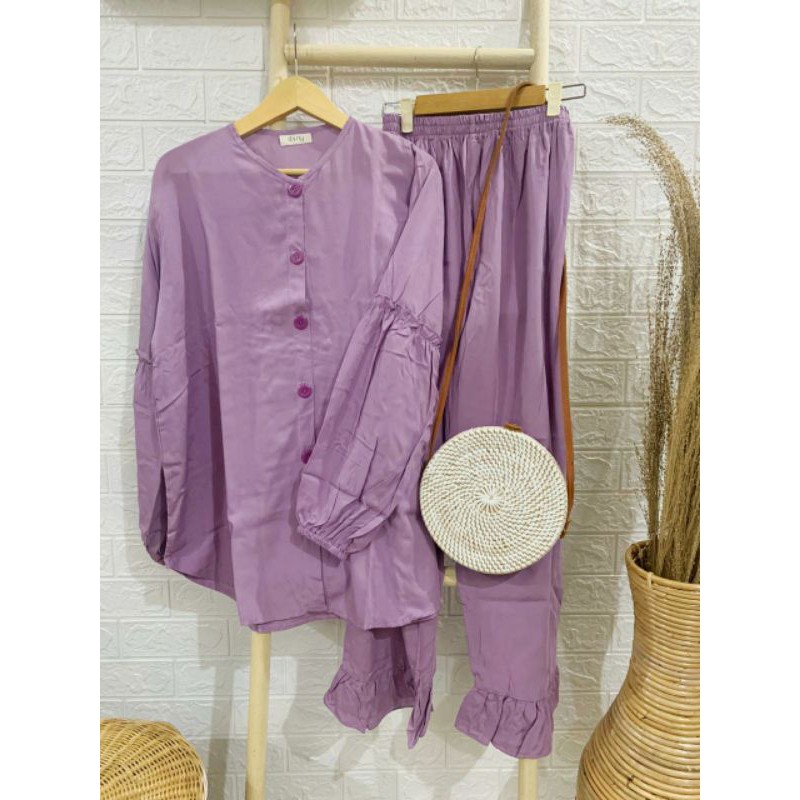 Piyama One Set premium katun polos