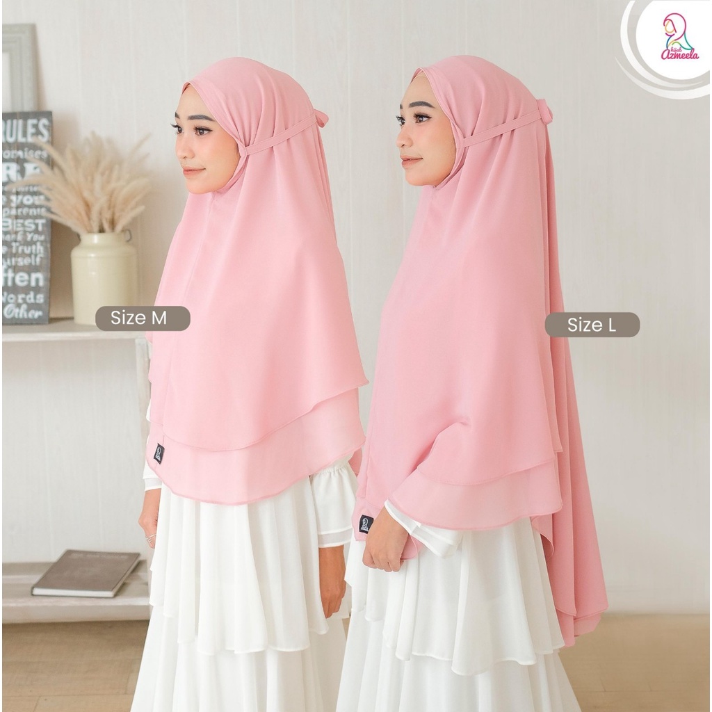 AZMEELA YUMNA KHIMAR TALI NON PAD DUA LAYER