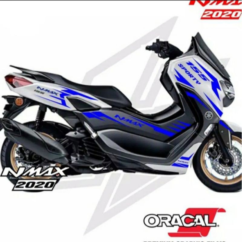 STRIPING CUTTING STICKER NEW NMAX 2020 Blue atau biru N 11