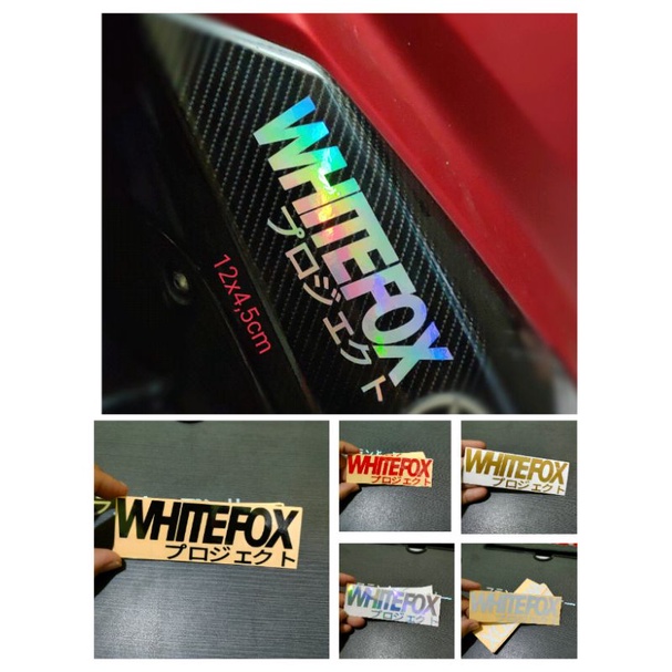 Sticker Whitefox kanji stiker cutting