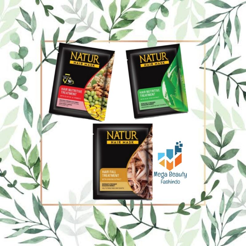 Jual Natur Masker Rambut 15gr Hair Mask Extract Gingseng - Aloevera ...