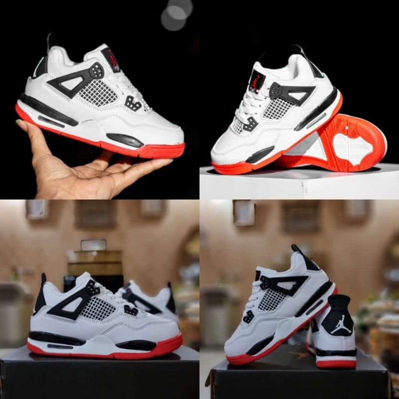 Sepatu Anak Jordan Retro 4 Premium Bnib Size 28-35