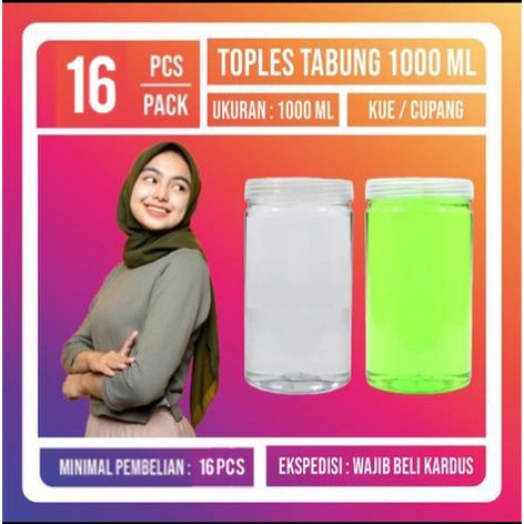 Jual Toples Plastik ToplesTabung Toples Cylinder 1000 Ml Toples 1000