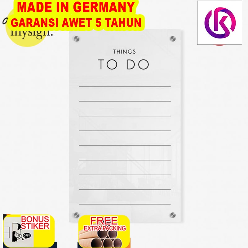 

Promo Planner Akrilik | Schedule Board Acrylic | Akrilik Planner - 40x60
