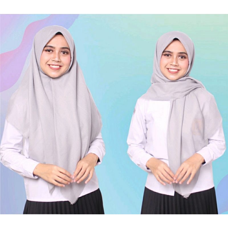 Jual Jilbab anak sekolah jilbab segiempat hijab premium anak sekolah