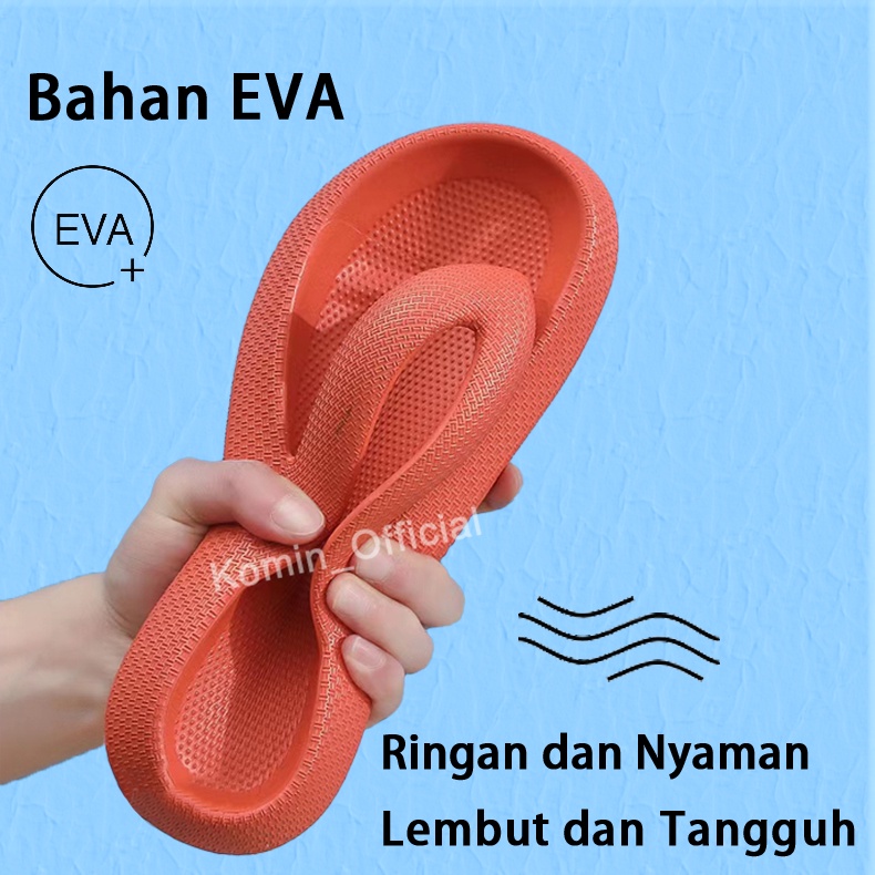 [36-41] Komin Sandal Japit Wanita Terbaru Sendal Japit Rumah Empuk Sandal Cewek Kekinian Korea Sendal Phylon Anti Slip