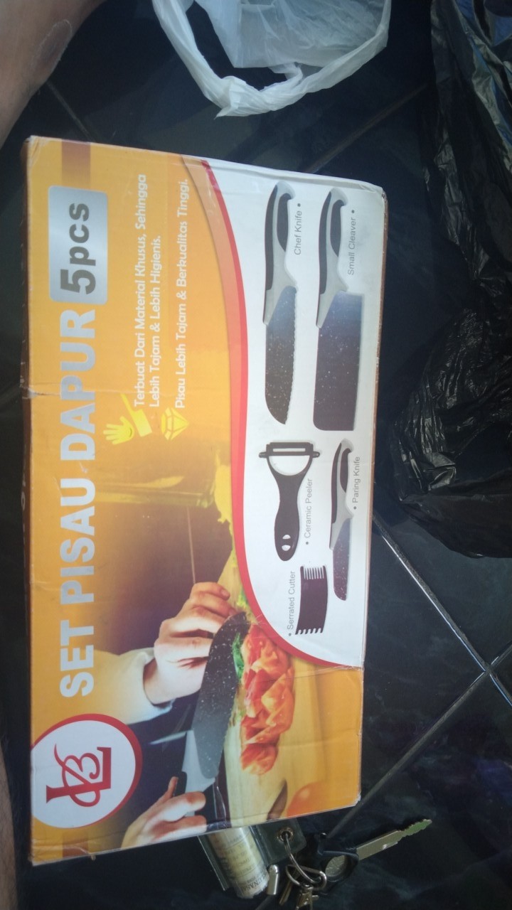(5 In 1) Set Pisau Dapur 5 Pcs, Tajam!