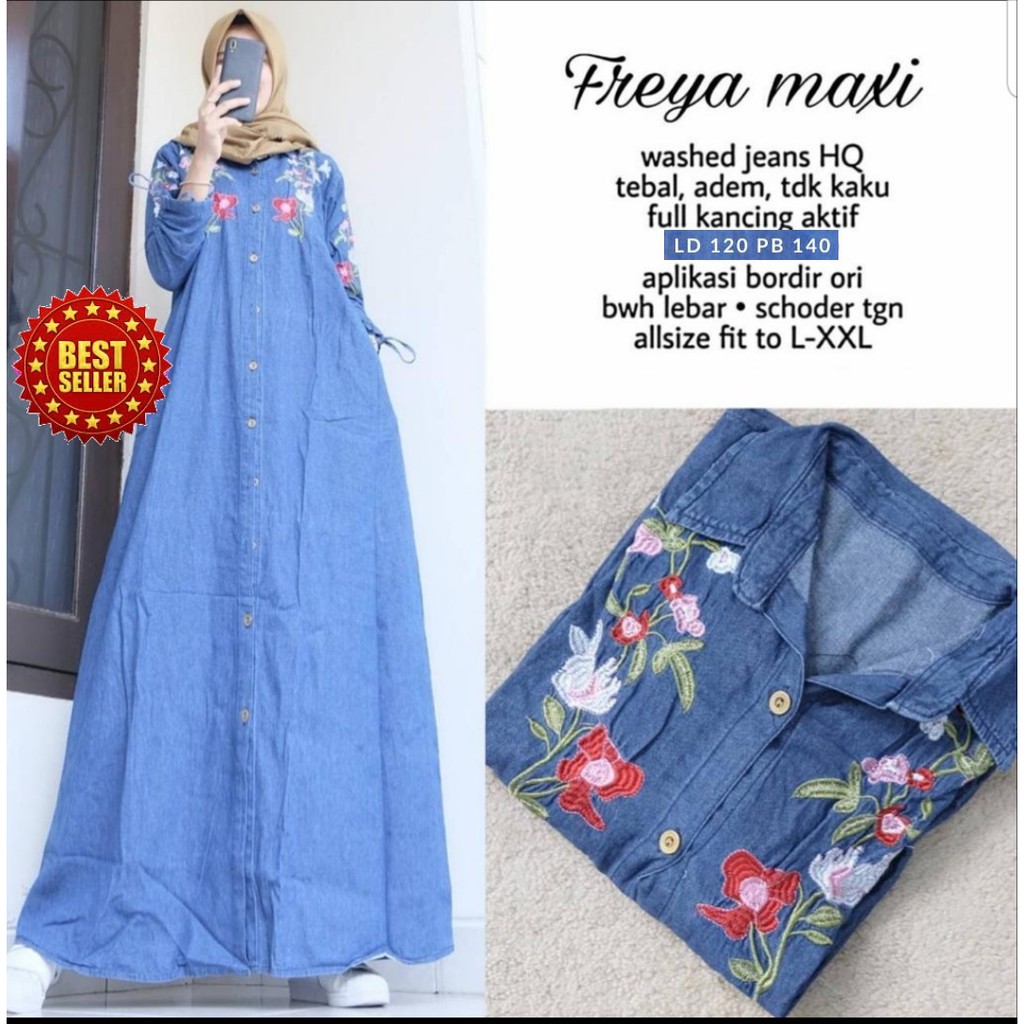 DRAGEE DRESS FREYA MAXI ORIGINAL GAMIS JEANS GBM