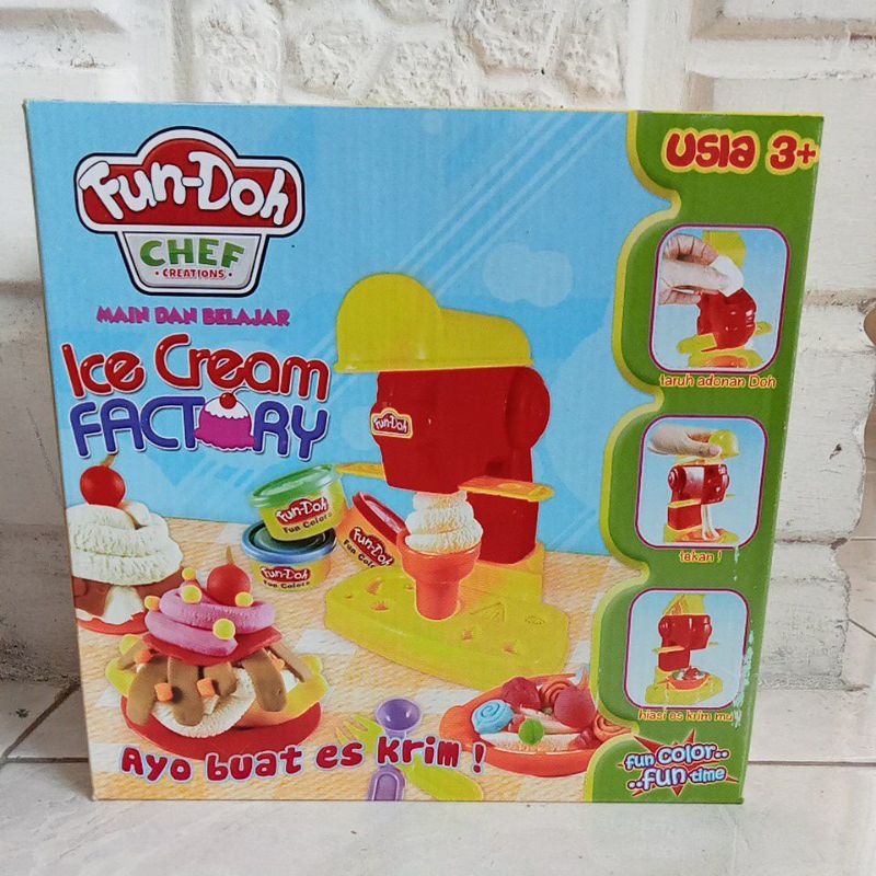 28041 - Mainan Malam Plastisin Fundoh Ice Cream Factory Fun-Doh Alat pembuat es krim 28041