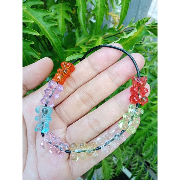 MANIK RESIN GUMMY BEAR LUBANG TEMBUS