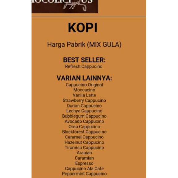 

(♞070] Bubuk coklat aneka rasa merk chocolicious