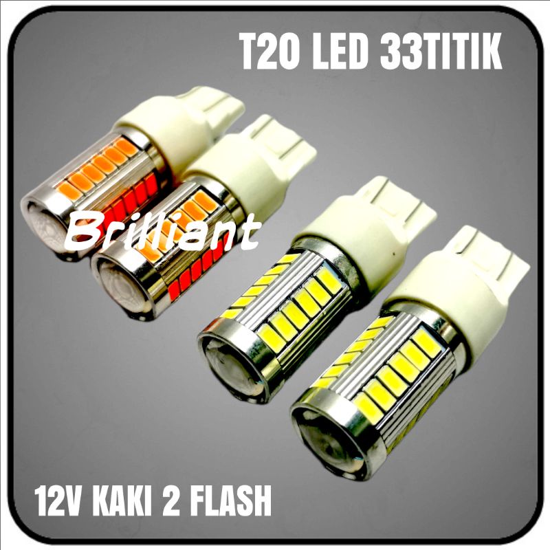 Lampu Stop Rem T20 Tancep LED - 12V Kaki 2 - Blitz Flash Rem