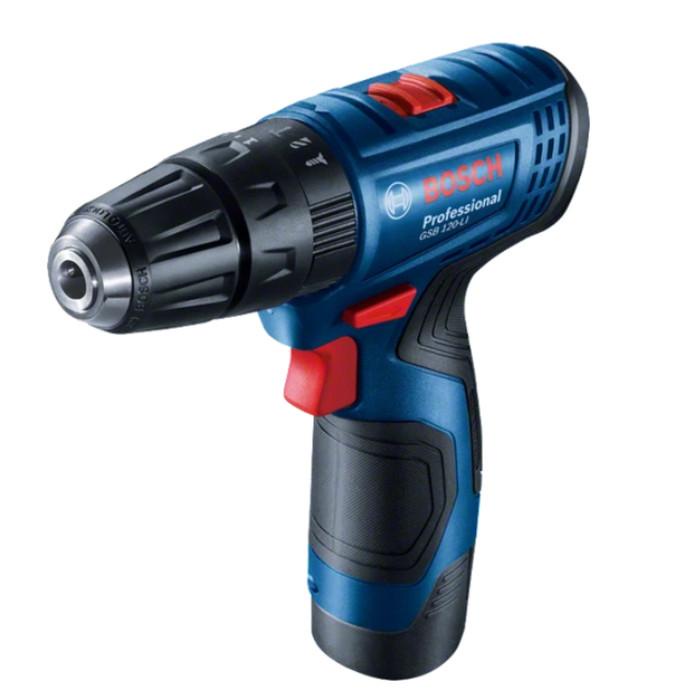 Bosch Gsb 120-Li Cordless Impact Drill / Bor Tembok Baterai 120 Li