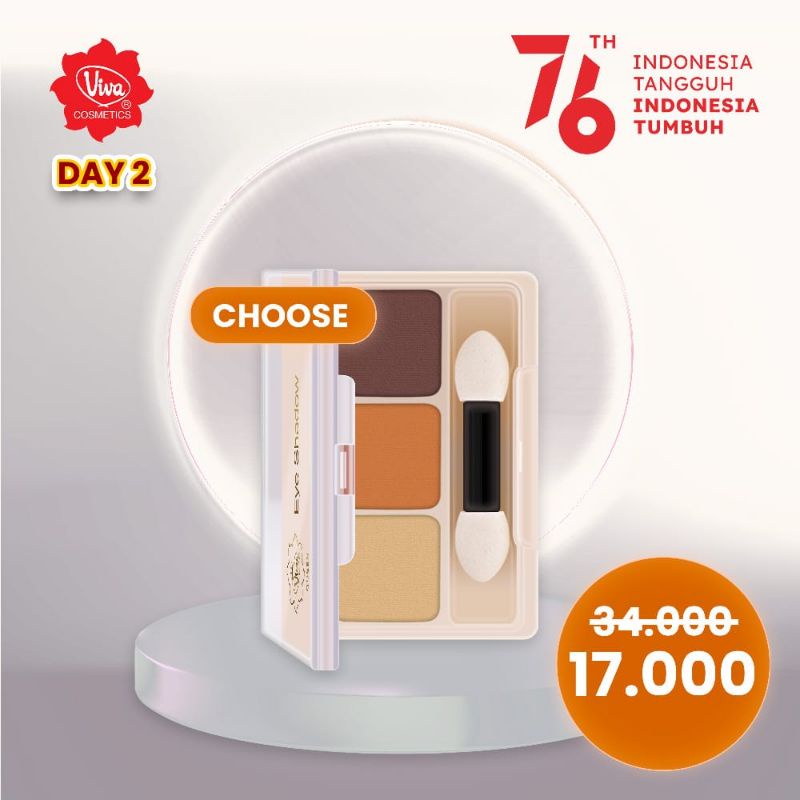 Eye Shadow Queen Trio isi tiga 3 warna Viva Cosmetics