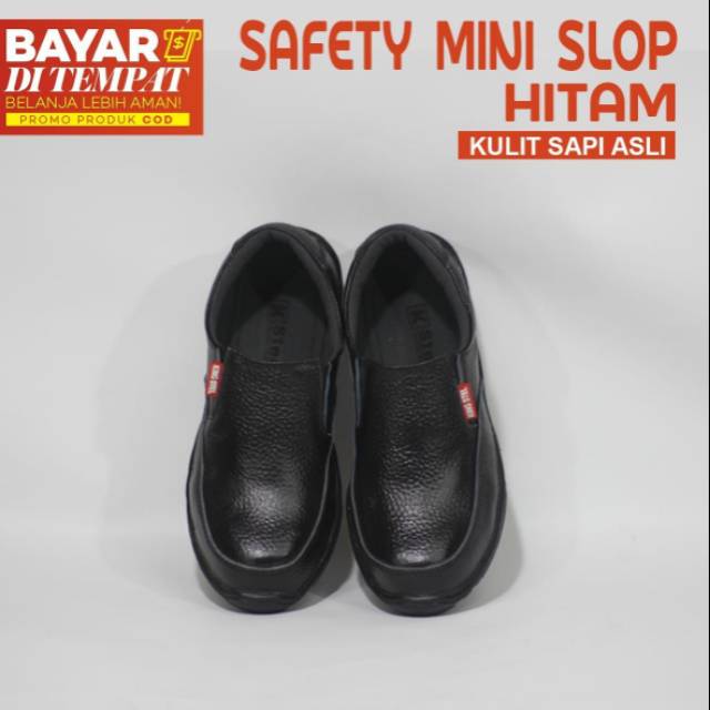 Sepatu Safety King Steel Slop Hitam