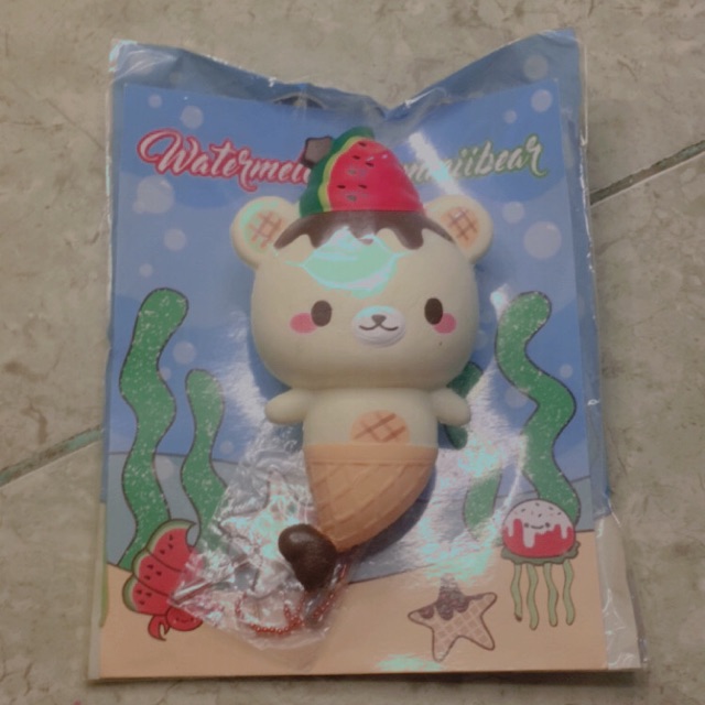 SQUISHY YUMMIIBEAR WATERMELON CREAMIICANDY MURAH PRELOVED SQUISHY RARE YUMIBEAR CREAMICANDY MURMER